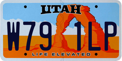 UT license plate W791LP