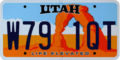 UT license plate W791QT