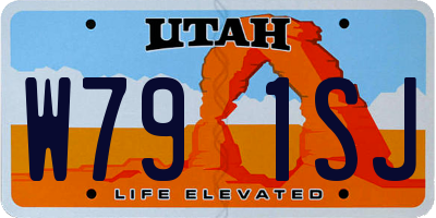 UT license plate W791SJ