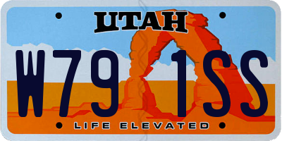 UT license plate W791SS