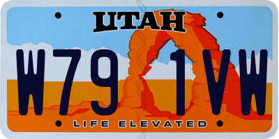 UT license plate W791VW
