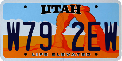 UT license plate W792EW