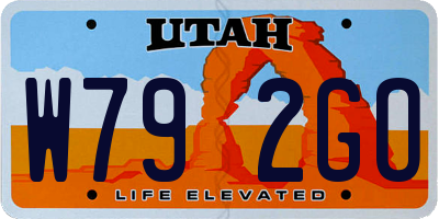 UT license plate W792GO