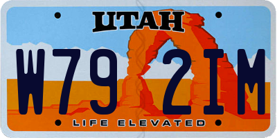 UT license plate W792IM