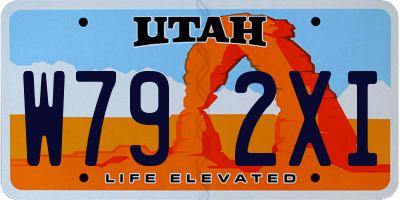 UT license plate W792XI
