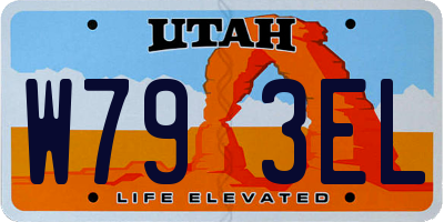 UT license plate W793EL