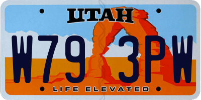 UT license plate W793PW