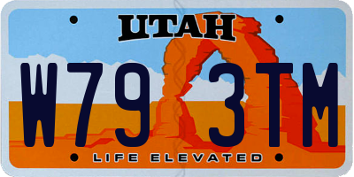 UT license plate W793TM