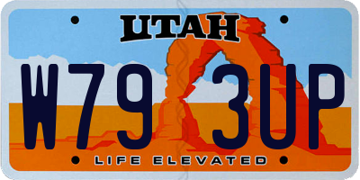 UT license plate W793UP
