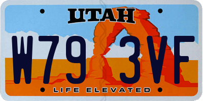 UT license plate W793VF