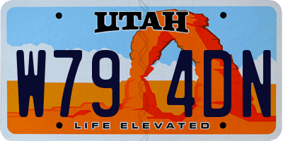 UT license plate W794DN