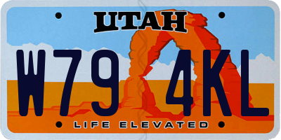 UT license plate W794KL