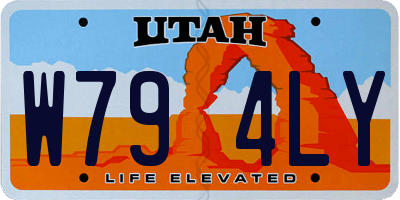 UT license plate W794LY