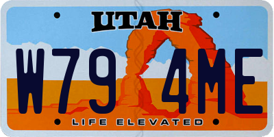 UT license plate W794ME