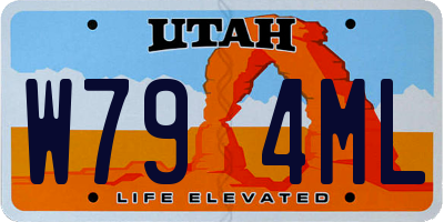 UT license plate W794ML