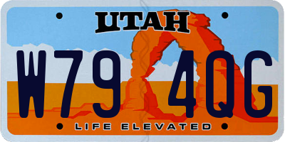 UT license plate W794QG