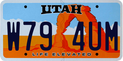 UT license plate W794UM