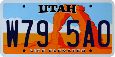 UT license plate W795AO