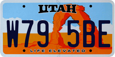 UT license plate W795BE