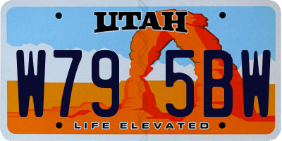 UT license plate W795BW