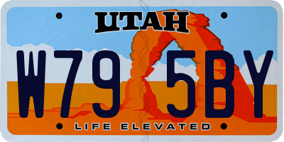 UT license plate W795BY