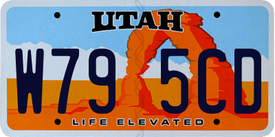 UT license plate W795CD