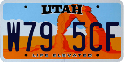 UT license plate W795CF