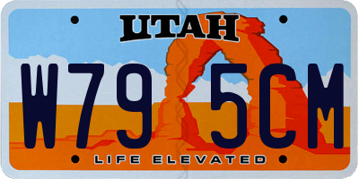 UT license plate W795CM