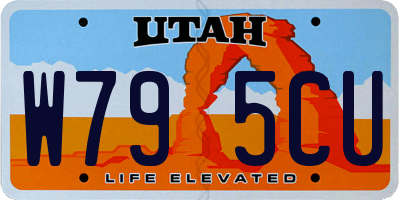 UT license plate W795CU