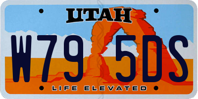 UT license plate W795DS