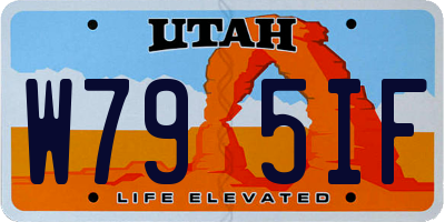 UT license plate W795IF