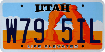 UT license plate W795IL