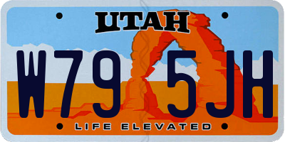 UT license plate W795JH