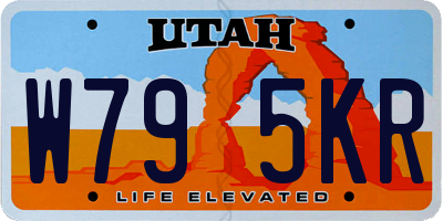UT license plate W795KR