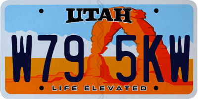 UT license plate W795KW