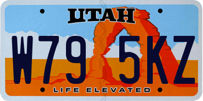 UT license plate W795KZ