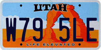 UT license plate W795LE