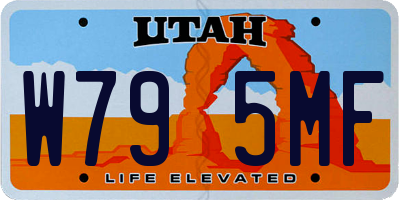 UT license plate W795MF