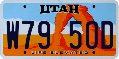 UT license plate W795OD