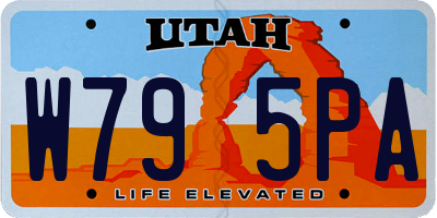 UT license plate W795PA
