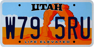 UT license plate W795RU