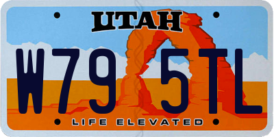 UT license plate W795TL