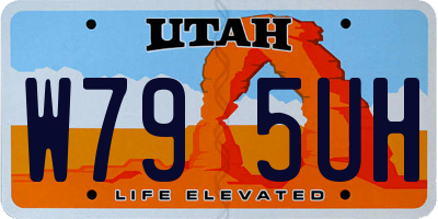 UT license plate W795UH
