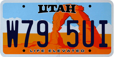 UT license plate W795UI