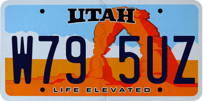 UT license plate W795UZ