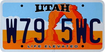 UT license plate W795WC