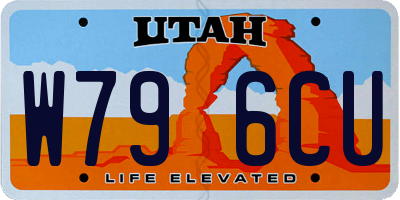 UT license plate W796CU
