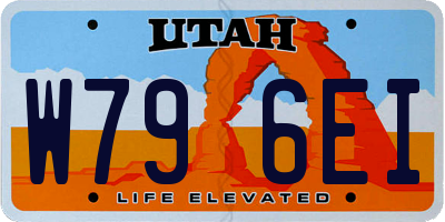 UT license plate W796EI