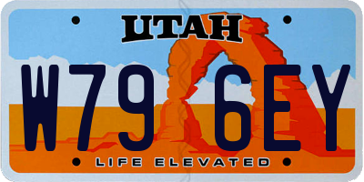 UT license plate W796EY