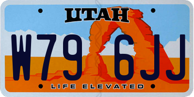 UT license plate W796JJ